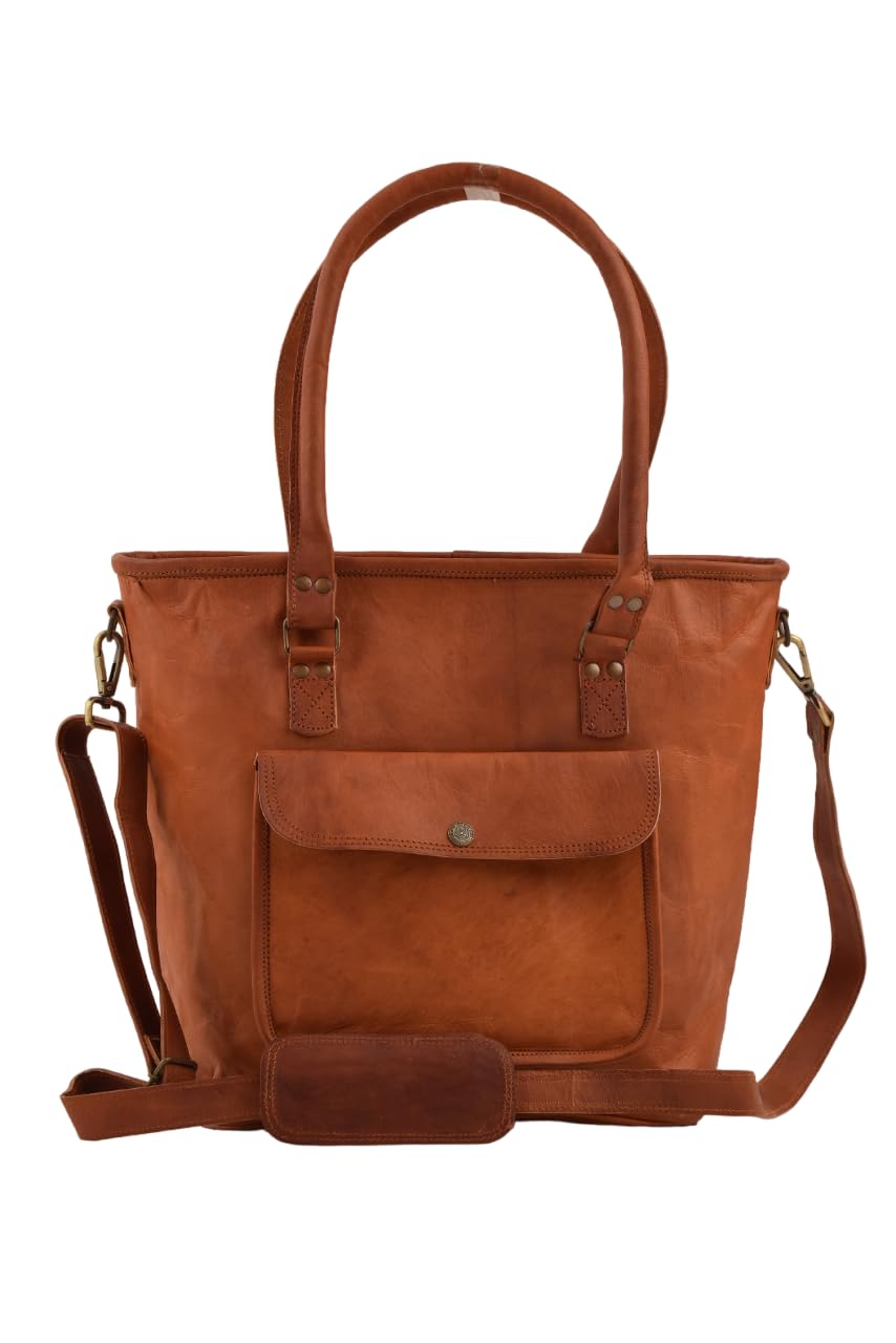 Genuine Leather Tote Bag for Women - 16