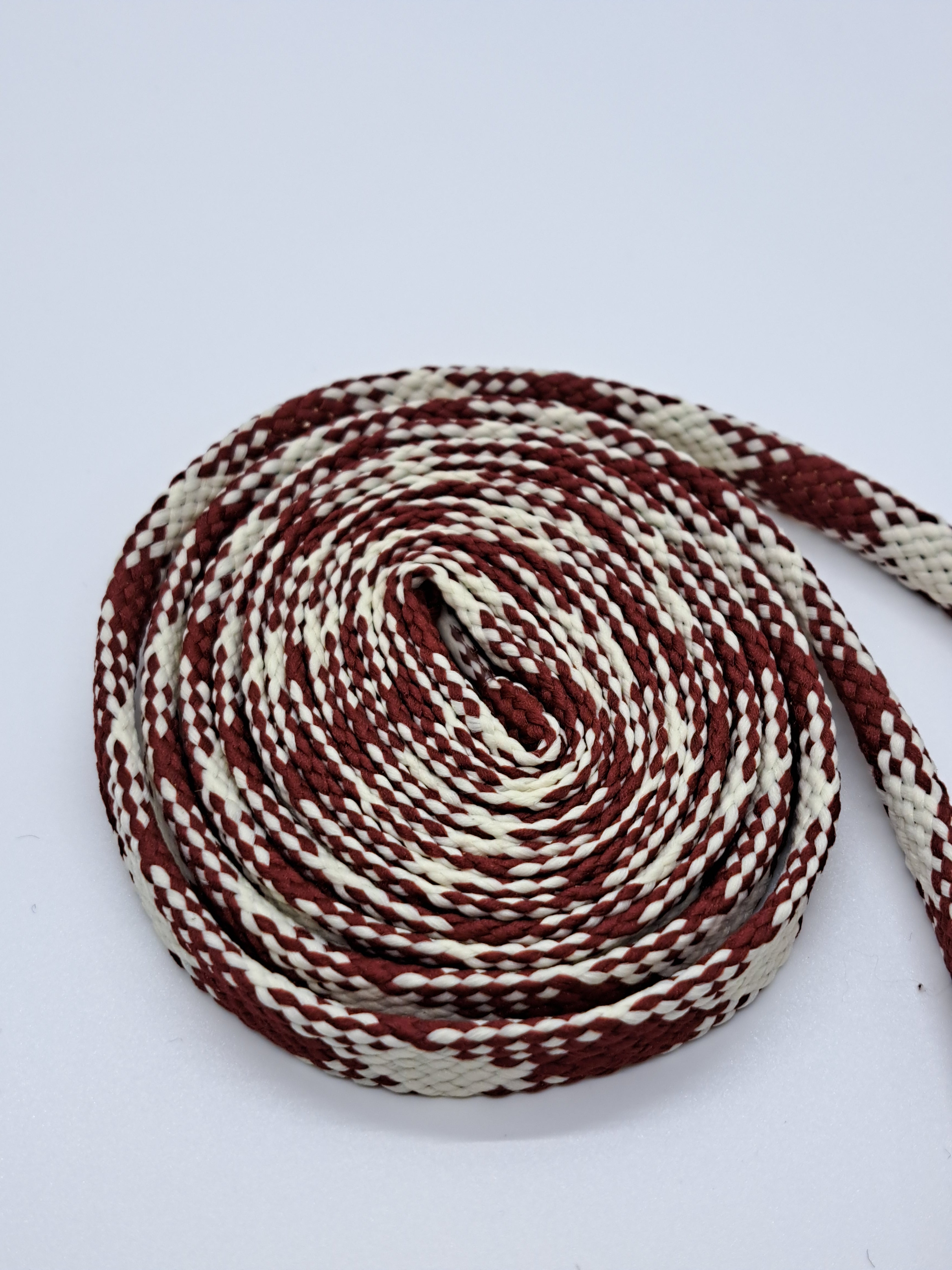 Premium Flat Argyle Shoelaces - Maroon & Cream Checkered Pattern Dress Shoe Laces for Men & Women - Perfect for Oxfords, Loafers & Formal Shoes