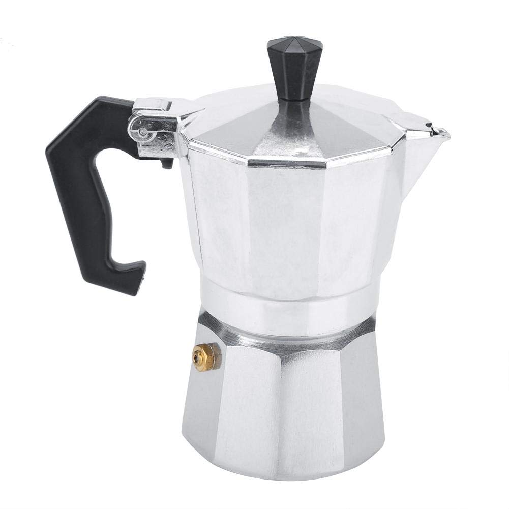 Classic Aluminum Moka Pot Espresso Maker - 2-Cup (100ml) Stovetop Coffee Brewing for Home & Office - Perfect for Espresso, Latte & Cappuccino