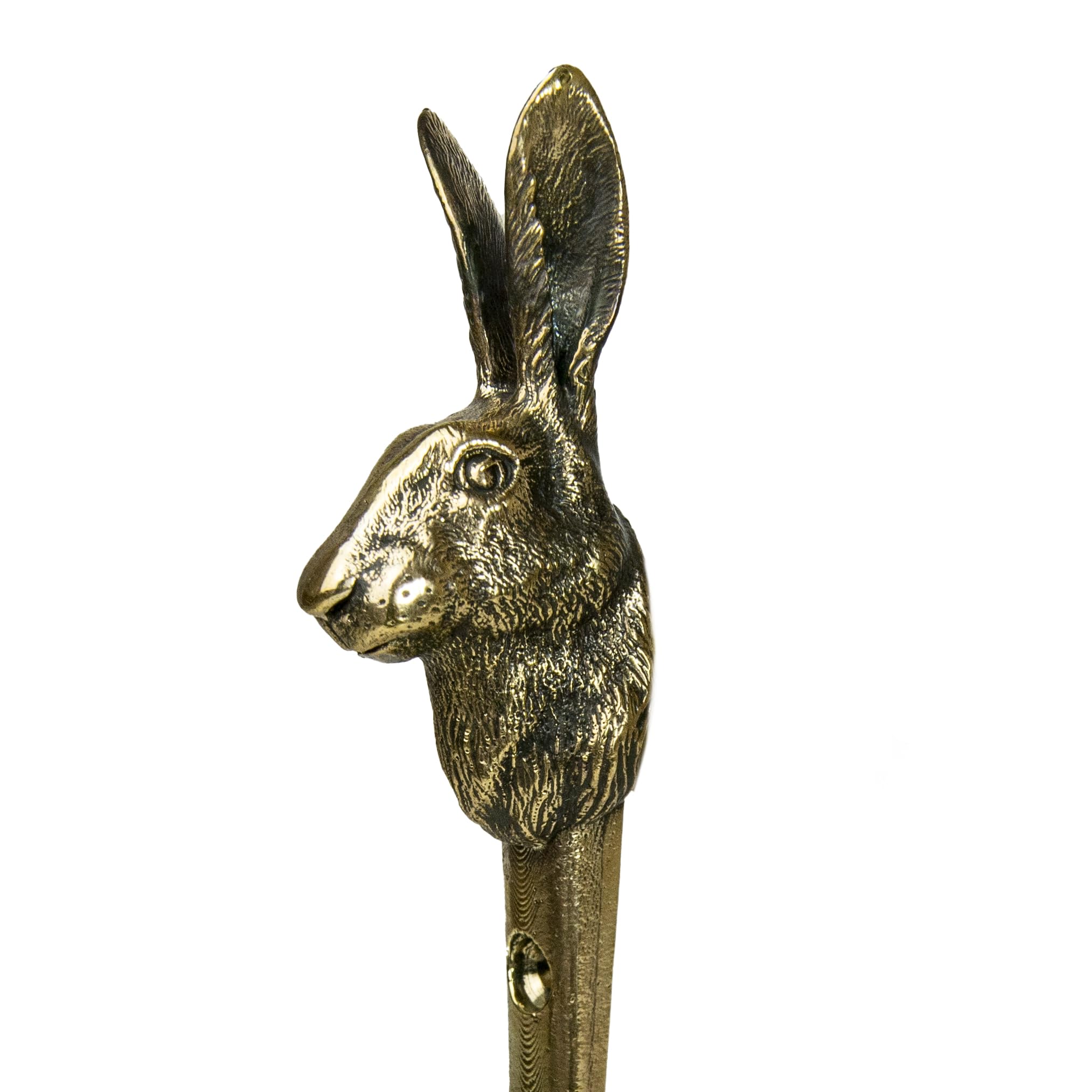 Handmade Brass Wall Hook with Forest Hare Design - Rustic Animal-Themed Decorative Hook for Coats, Towels, Hats & Bags - Unique Home Décor Accent for Entryway, Bathroom or Bedroom Organization