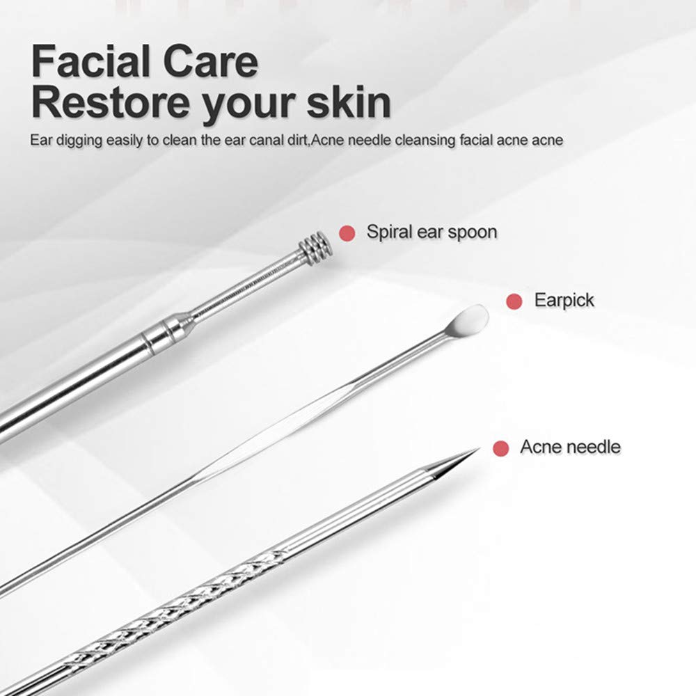Professional Manicure Pedicure Kit - 20-Piece Nail Clippers Set with Nose Hair Scissors, Ear Pick & Blackhead Remover | Travel Case Included | Perfect for Home, Salon & Travel Grooming