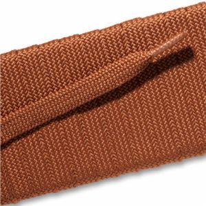 Premium Fashion Athletic Flat Shoelaces - Custom Length with Durable Tips - Cognac (1 Pair Pack) - Perfect for Running, Gym & Casual Sneakers