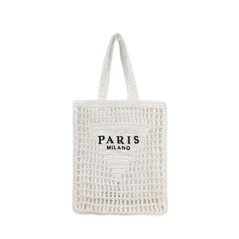 Stylish Women's Striped Straw Handbags - Trendy Summer Beach Tote for Vacation, Shopping & Outdoor Activities