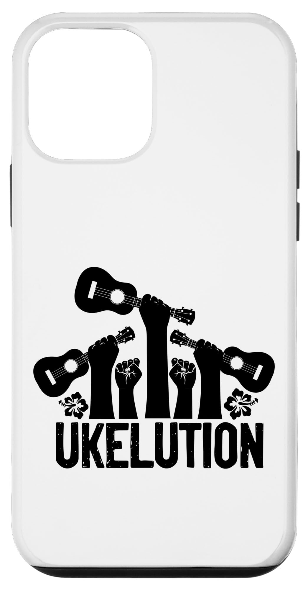 iPhone 12 Mini Hawaiian Ukulele Design Protective Case - Durable Phone Cover with Tropical Uke Pattern, Perfect for Beach Vacations & Music Lovers