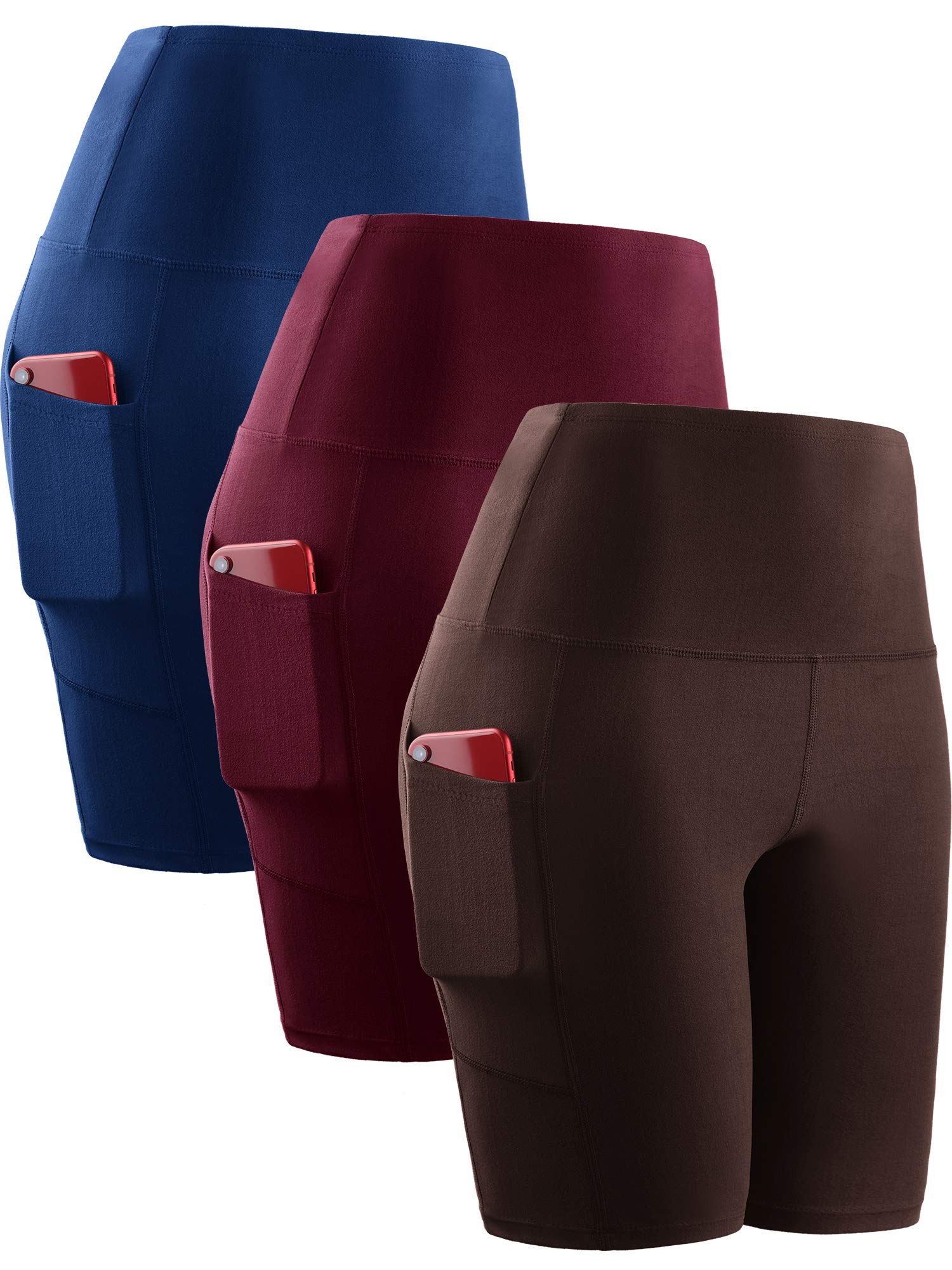 NELEUS Women's High Waist Yoga Shorts - Tummy Control Workout Running Compression Shorts with Pockets - Perfect for Yoga, Gym, Running & Lounge Wear