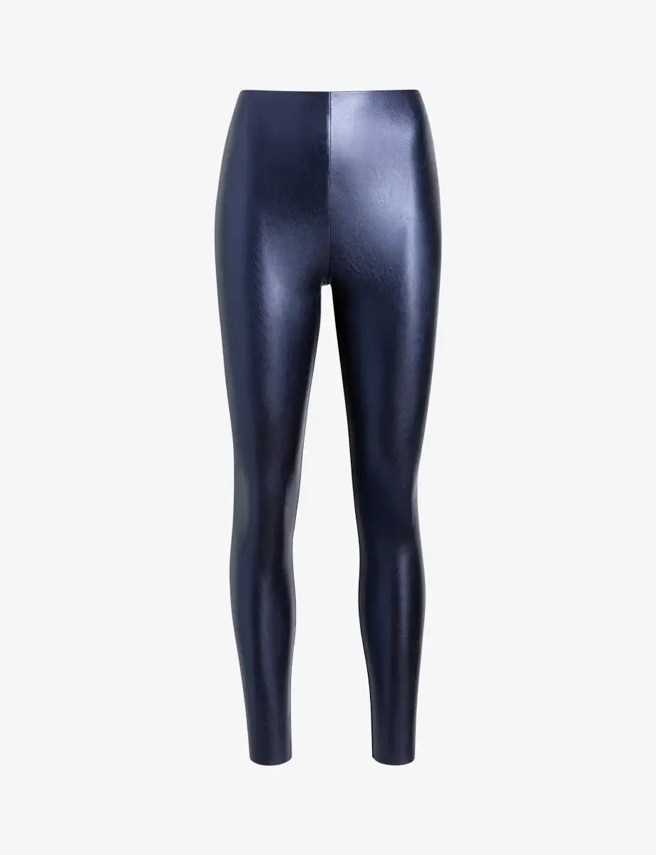 Stylish Faux Leather Leggings with Galaxy Print - High Waisted Stretchy Pants for Women | Perfect for Yoga, Workout & Night Out