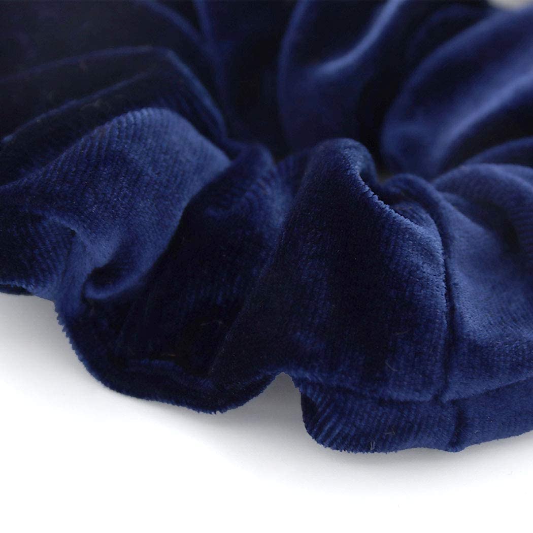 ALIBA COLLECTION 4-Pack Velvet Scrunchies for Women - Soft Hair Ties & Elastic Hair Bands for Thick Hair - Large Ponytail Holders & Cute Hair Accessories - Perfect for Work, Gym, and Everyday Styling