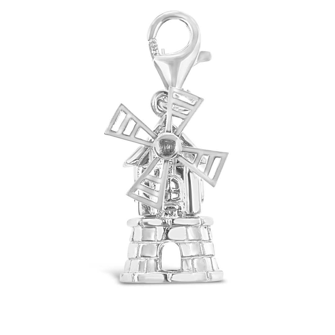 Magical Charm Silver Windmill Pendant Necklace - Perfect for Spiritual Healing, Meditation & Peaceful Energy - Ideal for Yoga, Reiki & Mindfulness Practices