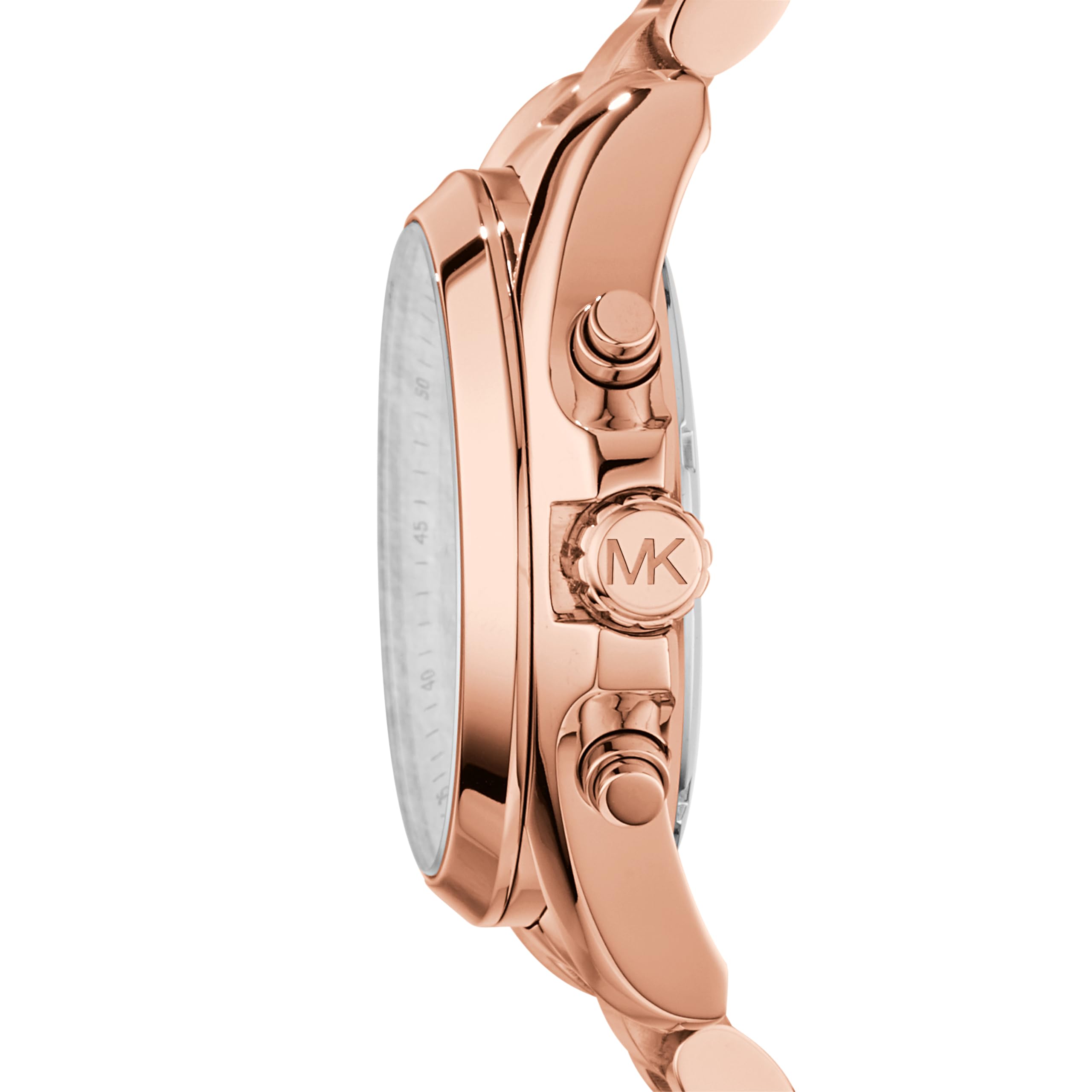 Michael Kors Bradshaw Women's Stainless Steel Chronograph Watch with Leather/Steel Band - Luxury Fashion Watch for Everyday Wear & Special Occasions