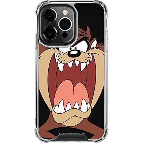 Skinit Clear Phone Case for iPhone 13 Pro - Officially Licensed Looney Tunes Taz Design | Slim Protective Cover for Everyday Use & Showcasing Style