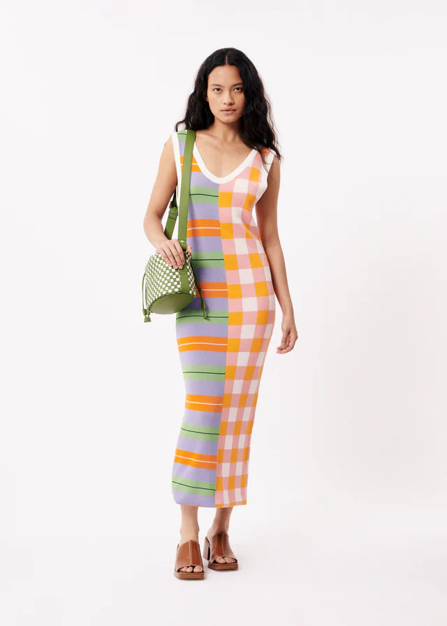 Nevin Sleeveless Knit Dress for Women - Multicolor Summer Casual Dress for Beach, Party & Everyday Wear
