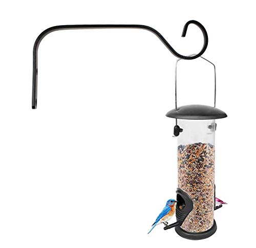 MOROBOR 2 Pack 7.3 Inch Black Rust-Resistant Heavy Duty Flower Basket Hangers - Decorative Wrought Iron Plant Hooks for Lanterns, Plants, Wind Chimes - Perfect for Indoor/Outdoor Garden, Patio, Balcony Decor