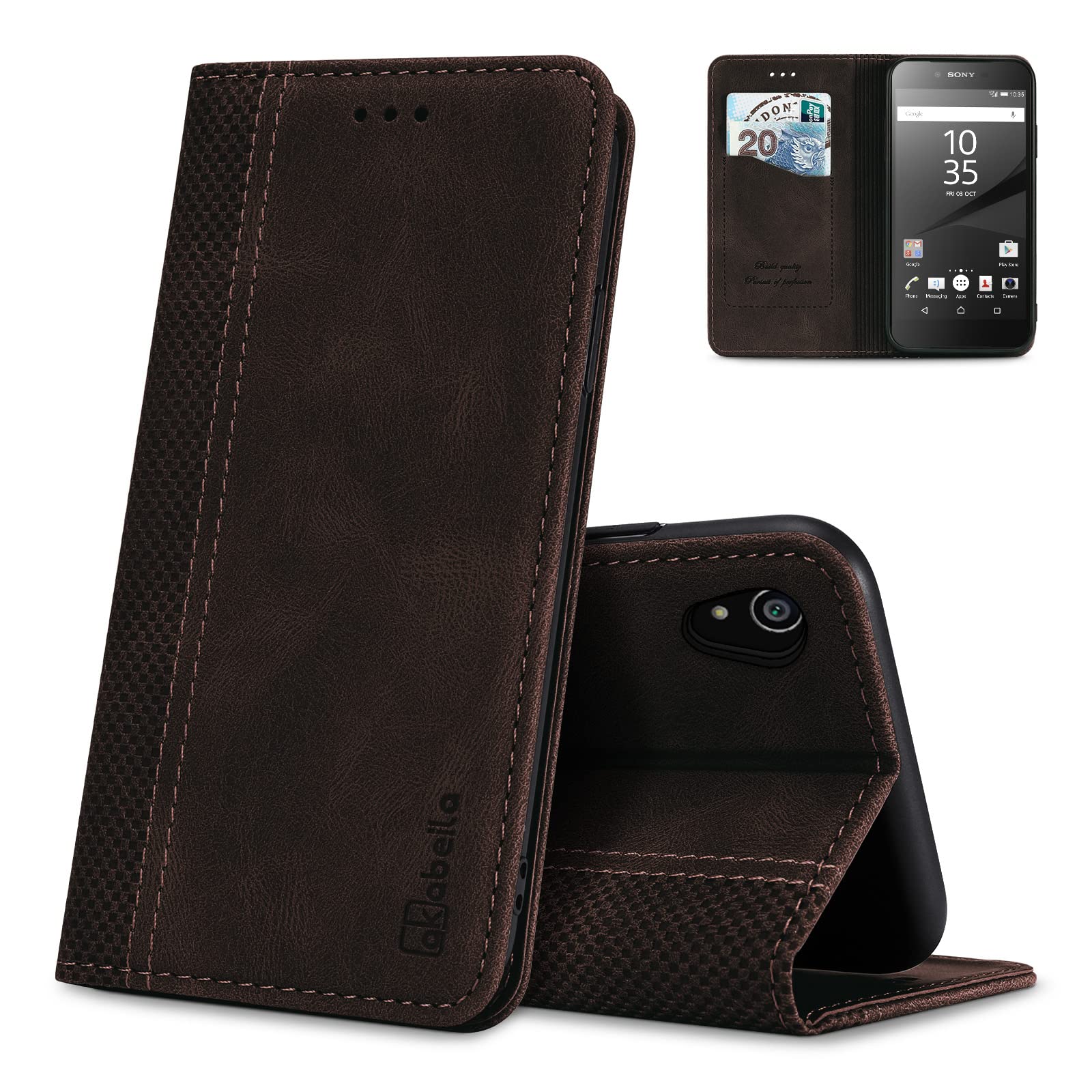 Premium PU Leather Flip Wallet Case for Sony Xperia 1 IV - Magnetic Closure, Card Holder & Kickstand | Shockproof Protective Cover for Men & Women | 6.5