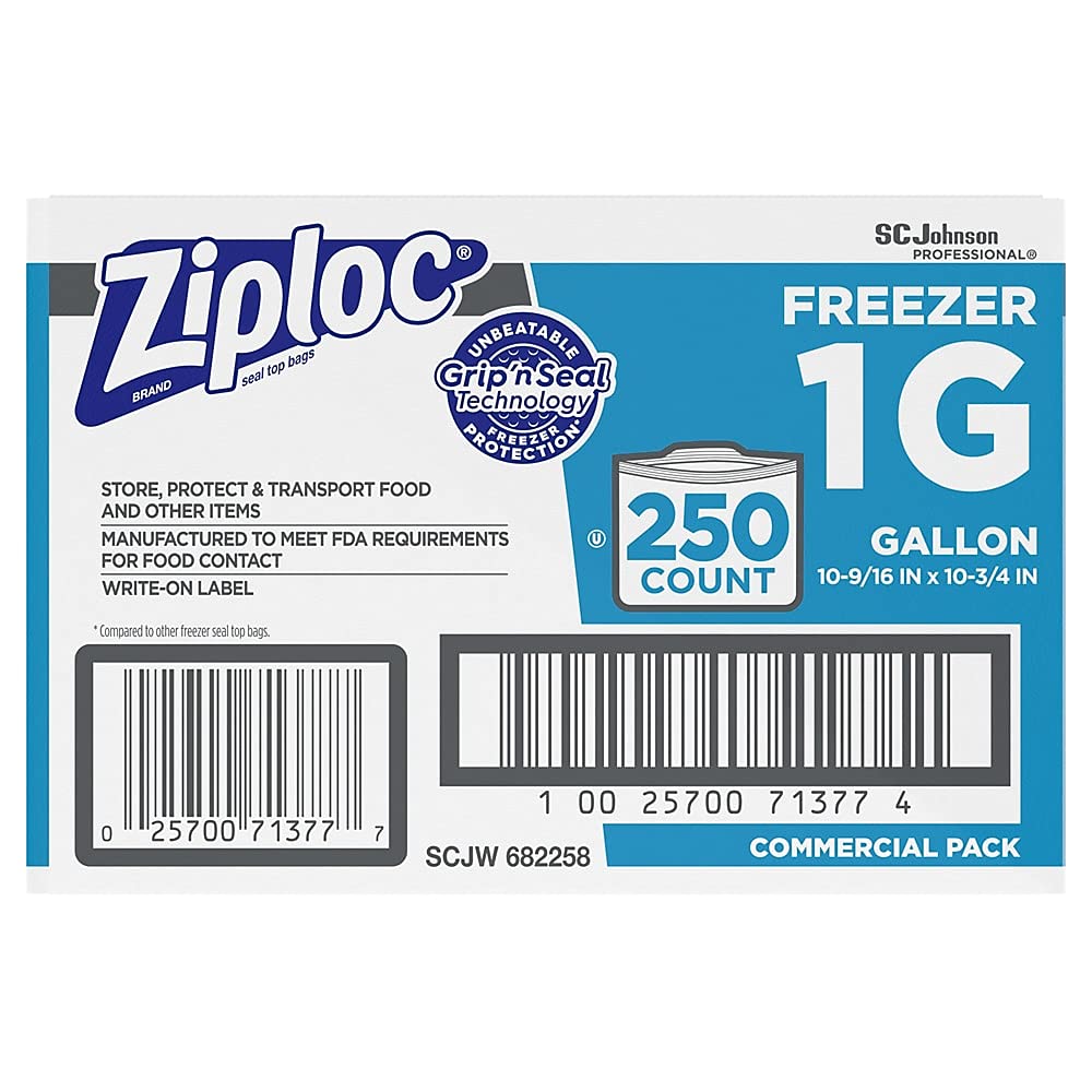 Ziploc Double Zipper Freezer Bags - Heavy Duty Storage Bags for Food, Meal Prep & Freezing - Airtight, Leakproof & BPA Free (Perfect for Kitchen Organization, Camping & Travel)