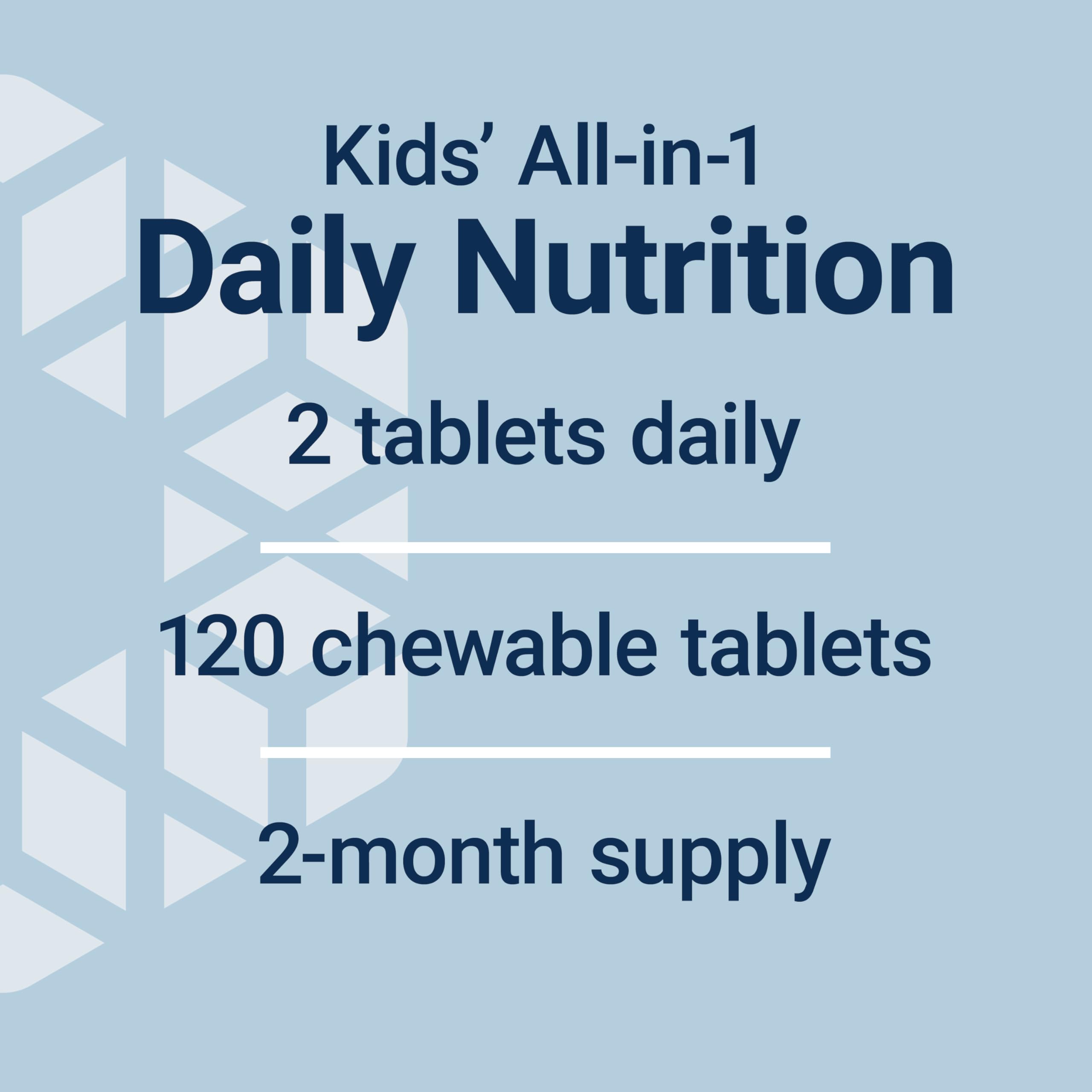 Life Extension Children's Multivitamin Chewable Tablets - Berry Flavor, 120 Count | Kids Daily Vitamins with 18 Essential Nutrients | No Added Sugar, Gluten-Free & Non-GMO Supplement | Supports Immune Health & Growth for Active Children