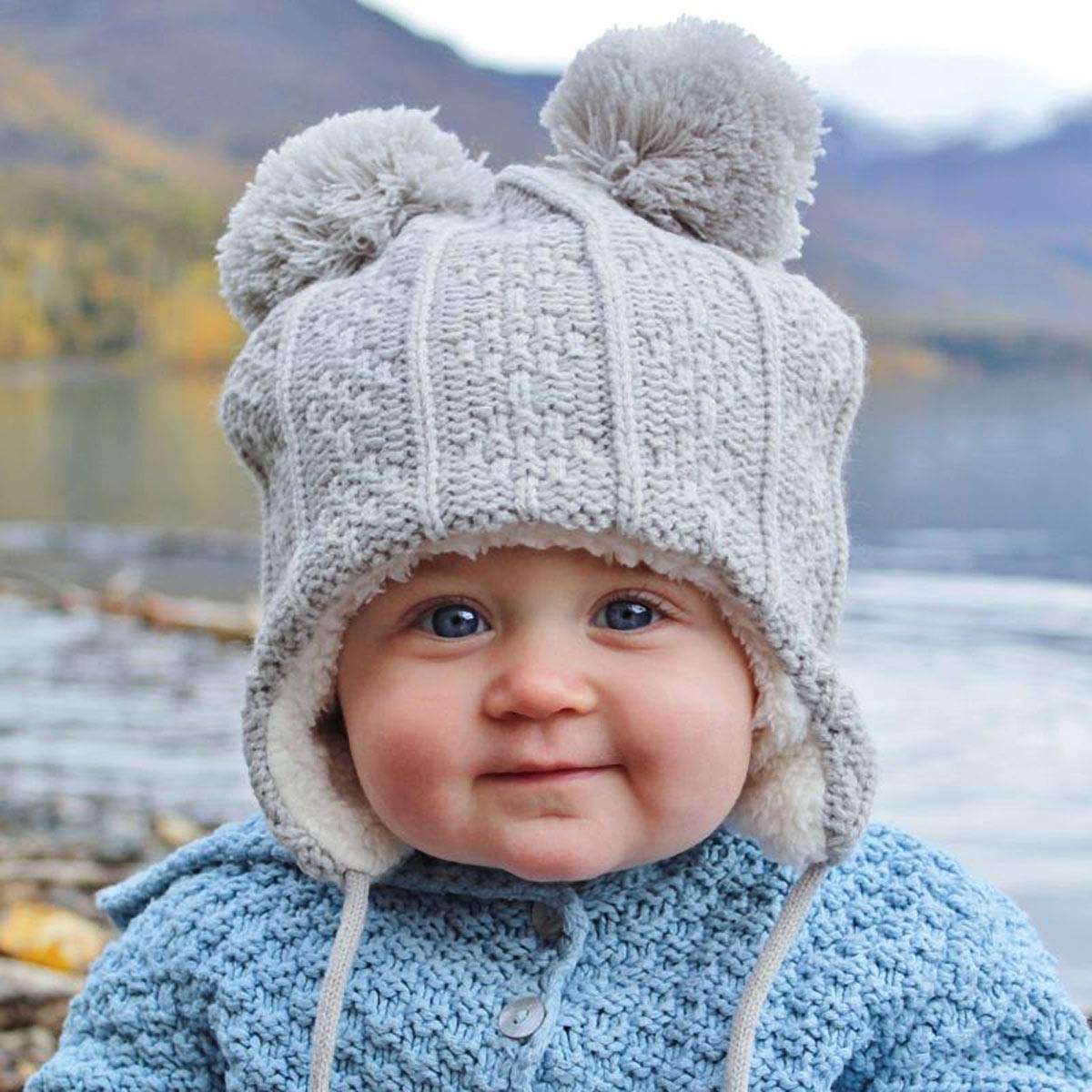 JAN & JUL Baby Bear Knit Winter Hat for Toddlers - Soft Warm Beanie for Infants & Kids - Perfect for Cold Weather, Outdoor Play & Family Photos