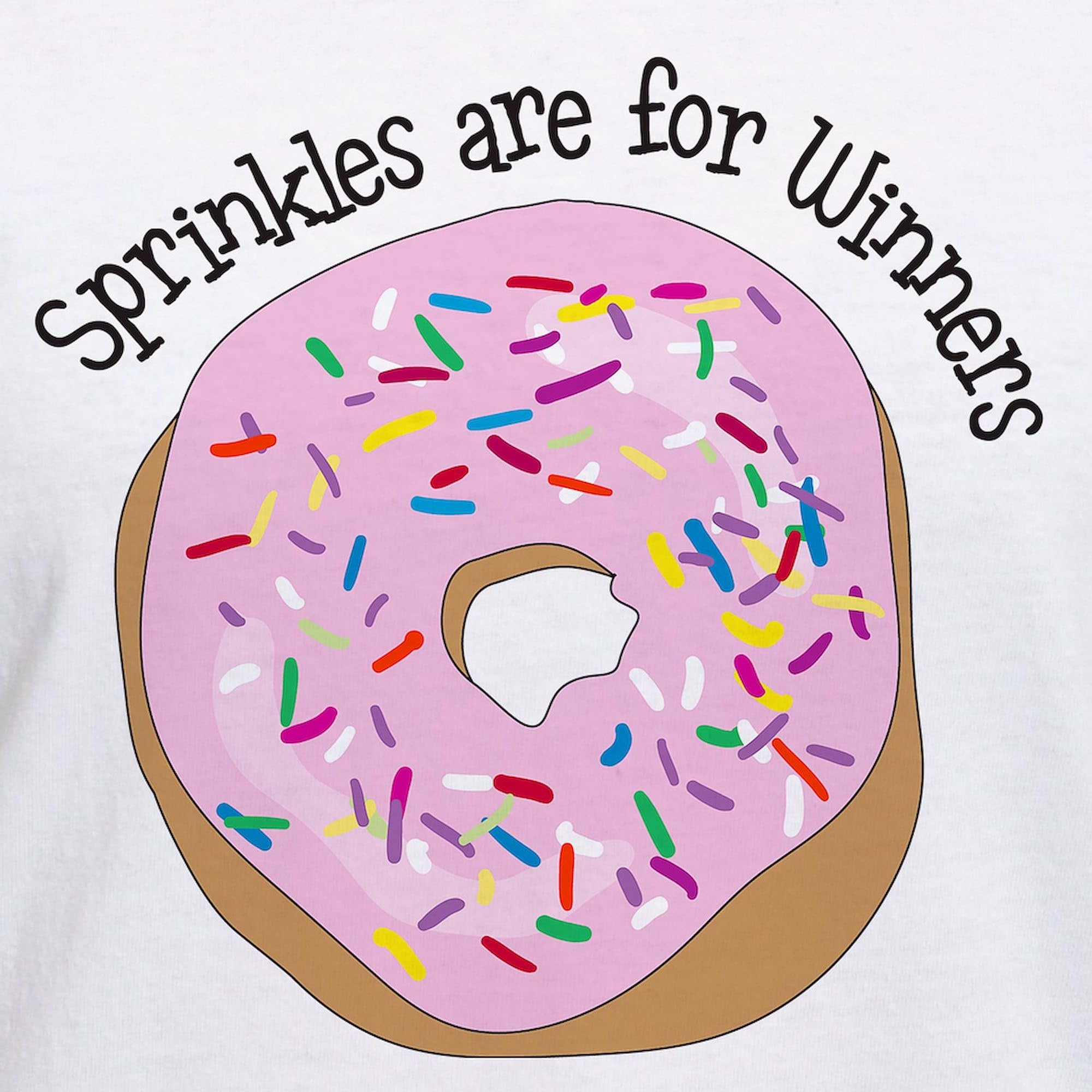 Women's Cotton V-Neck T-Shirt - 'Sprinkles Are for Winners' Funny Graphic Tee | CafePress | Casual Wear, Gifts, Parties & Everyday Outfits