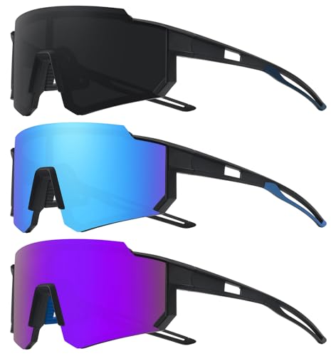 3pack Matte Black/Gray+matte Black/Ice Blue+matte Black/Purple
