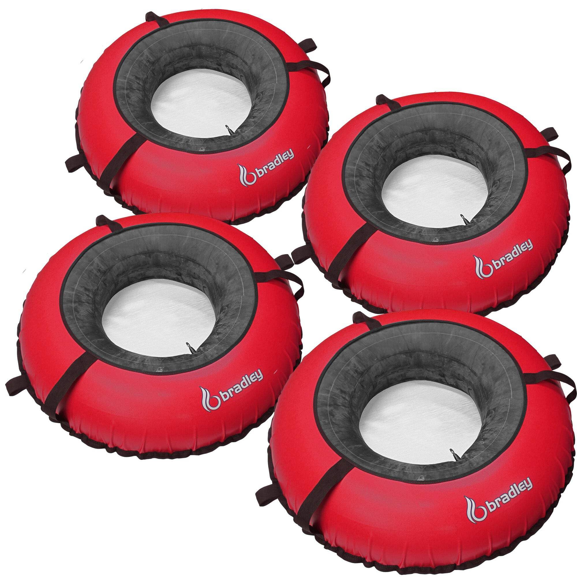 Bradley Heavy Duty River Tubes - Pack of 4 | Whitewater Floating Tubes with Rubber Inner Tube & Cover | Linkable River Rafting Tubes for Group Floating | Perfect for Summer River Adventures, Water Parks & Backyard Pool Fun