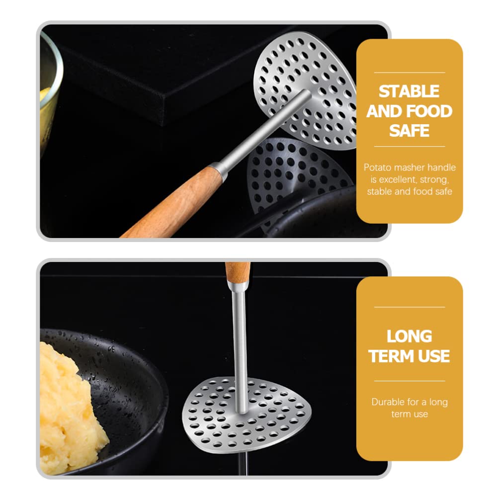 Premium Potato Masher - Heavy Duty Stainless Steel Potato Ricer & Crusher for Smooth Mashed Potatoes, Pumpkin, Baby Food - Ergonomic Kitchen Gadget for Easy Mashing & Pureeing - Perfect for Thanksgiving, Family Dinners & Meal Prep