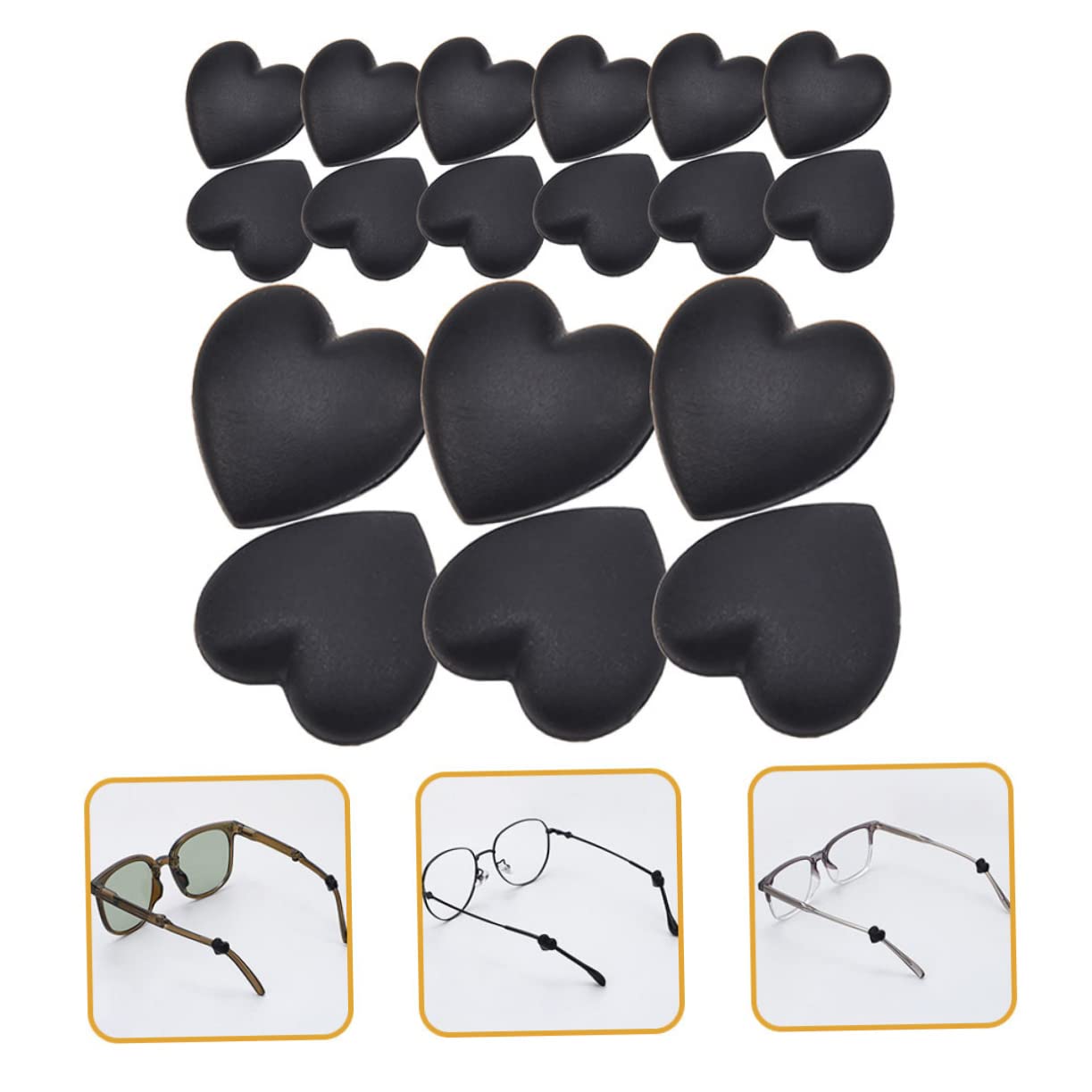 Minkissy 32 Pairs Non-Slip Glasses Ear Grips - Anti-Slide Eyeglass Holders, Soft Silicone Ear Hooks for Small Frames - Perfect for Reading, Sports & Daily Wear Accessories