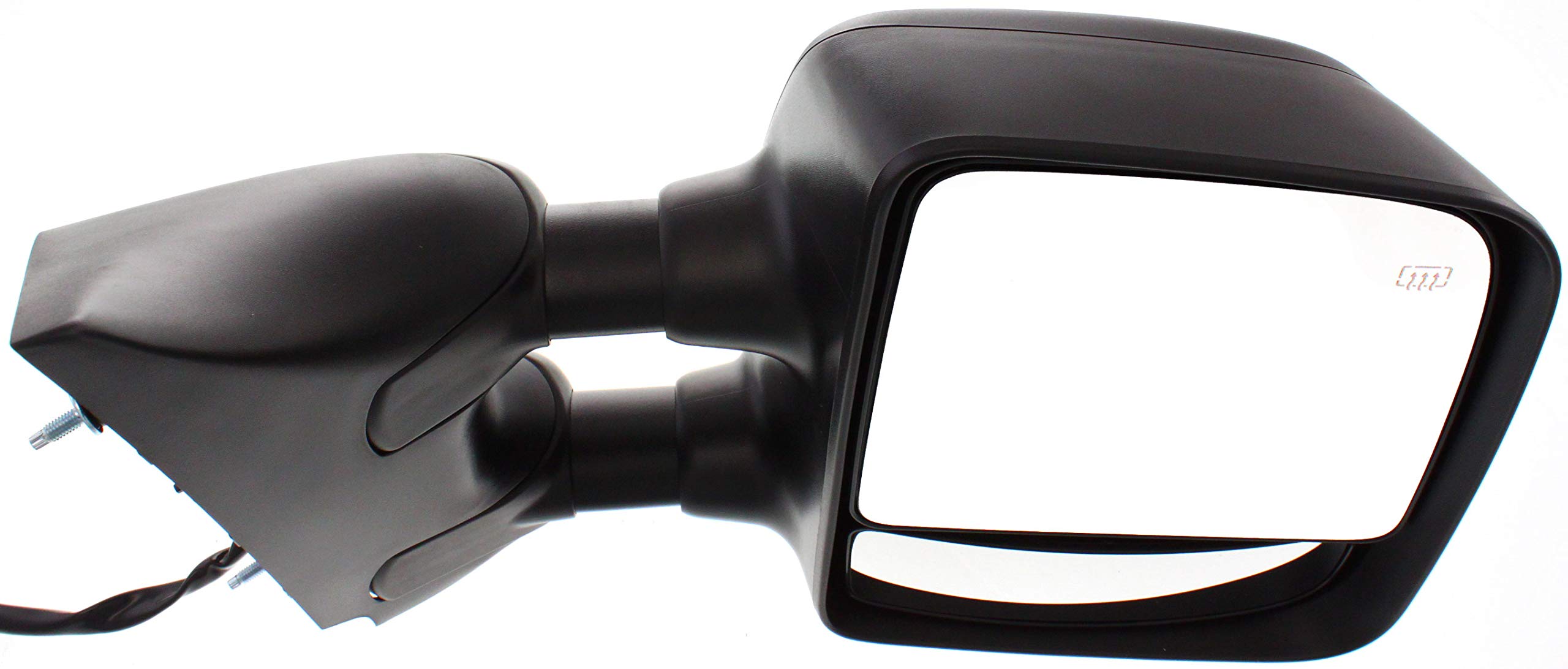 Kool Vue Power Heated Towing Mirrors for 2008-2015 Nissan Titan - Driver & Passenger Side with Memory Function & Textured Finish | Enhanced Visibility for Towing & Winter Driving