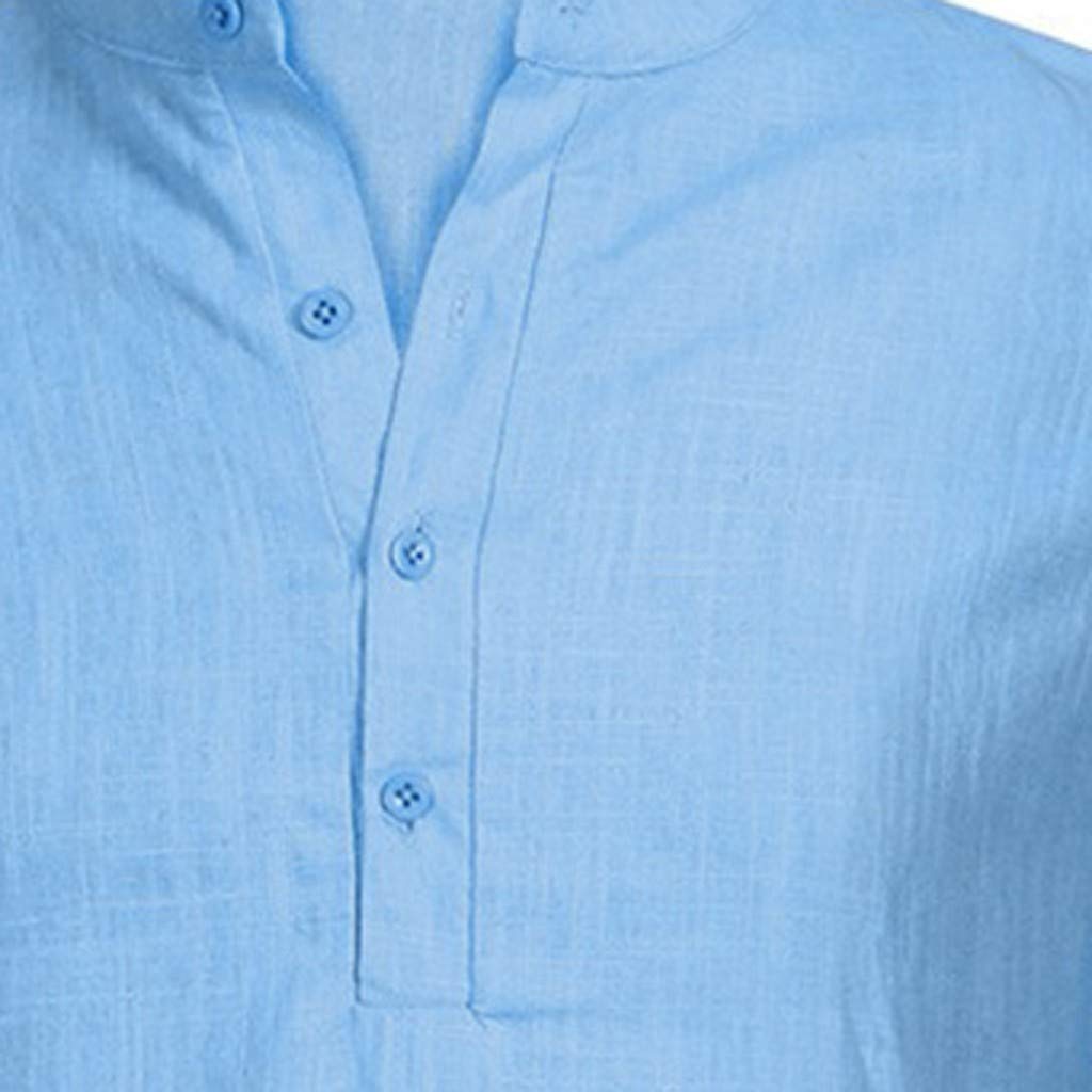 Breathable Linen Shirt for Men | Short Sleeve Summer Casual & Business Shirt | Slim Fit Cotton-Linen Blend | Perfect for Office, Travel & Outdoor Activities