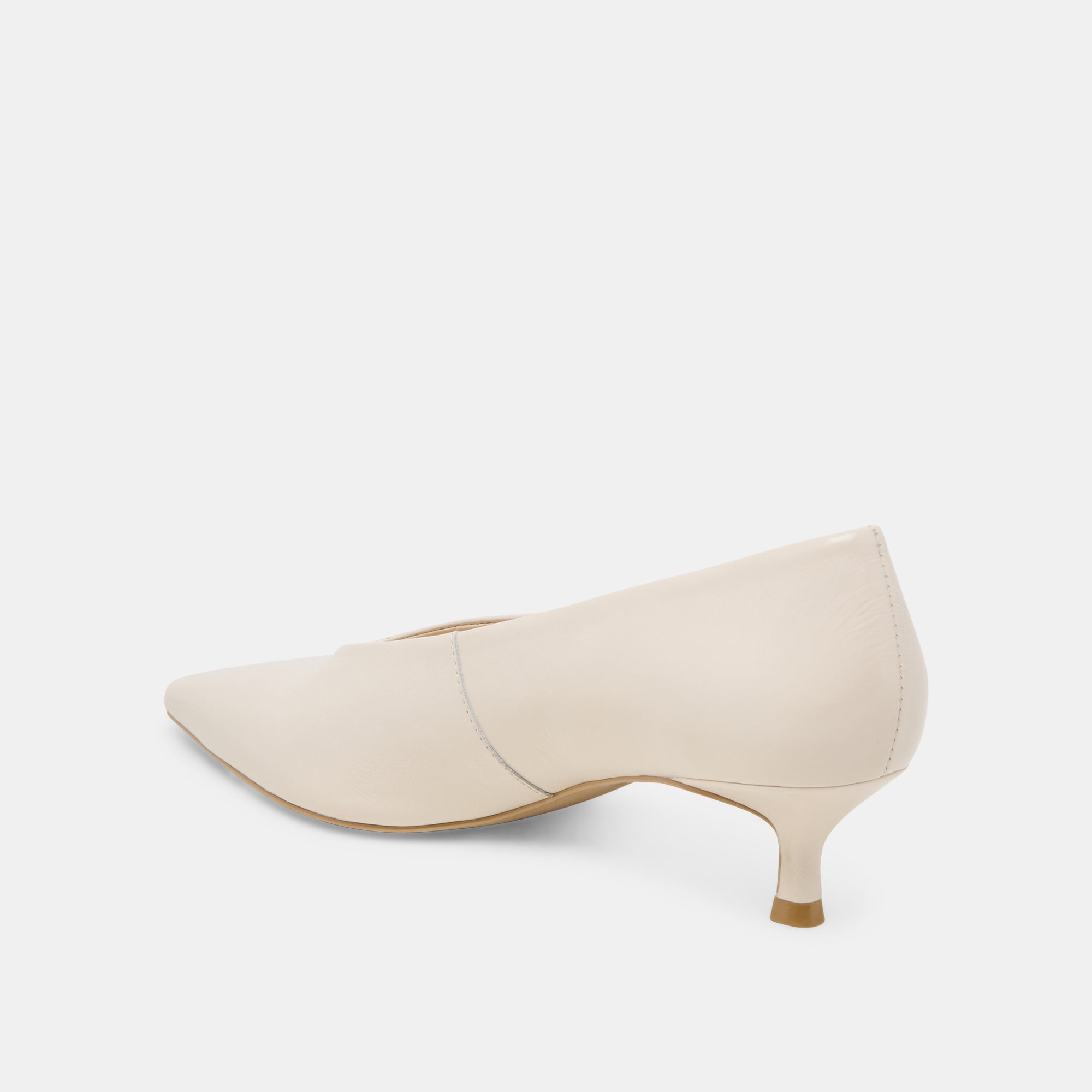 ALWYN Women's High Heels - Bone Crinkle Patent Leather Pumps for Work, Party & Evening Wear - Stylish & Comfortable Dress Shoes
