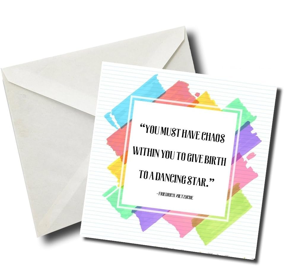 Inspirational Quote Fridge Magnet - 'You Must Have Chaos Within You to Give Birth to A Dancing Star' - Flexible Decorative Magnet for Home, Office, Kitchen & Gifts