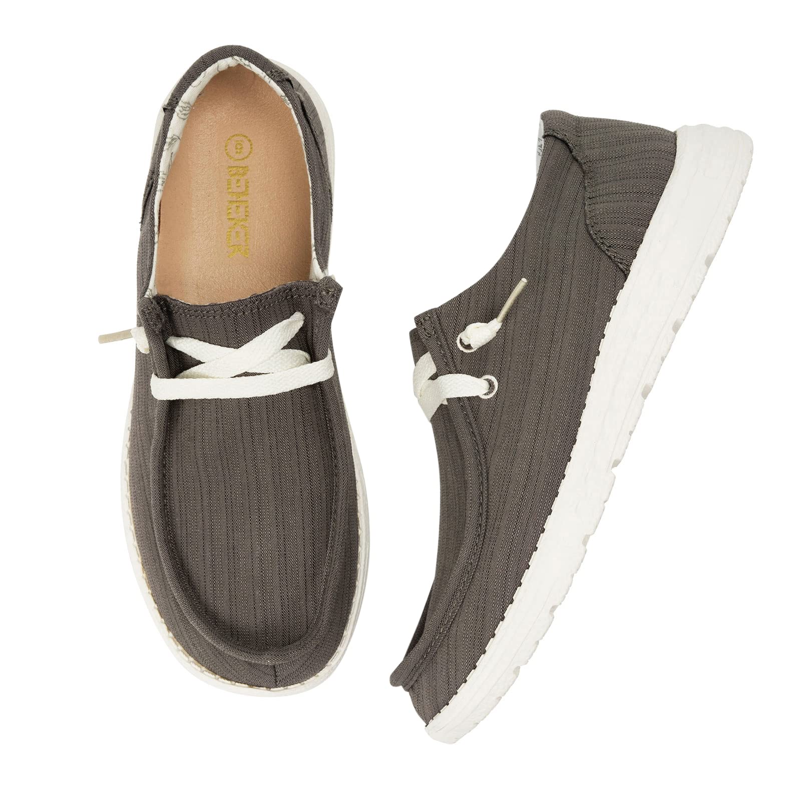 BENEKER Women's Slip-On Loafers - Comfortable Casual Boat Shoes for Walking | Breathable Canvas Low Top Sneakers | Perfect for Office, Travel & Everyday Wear