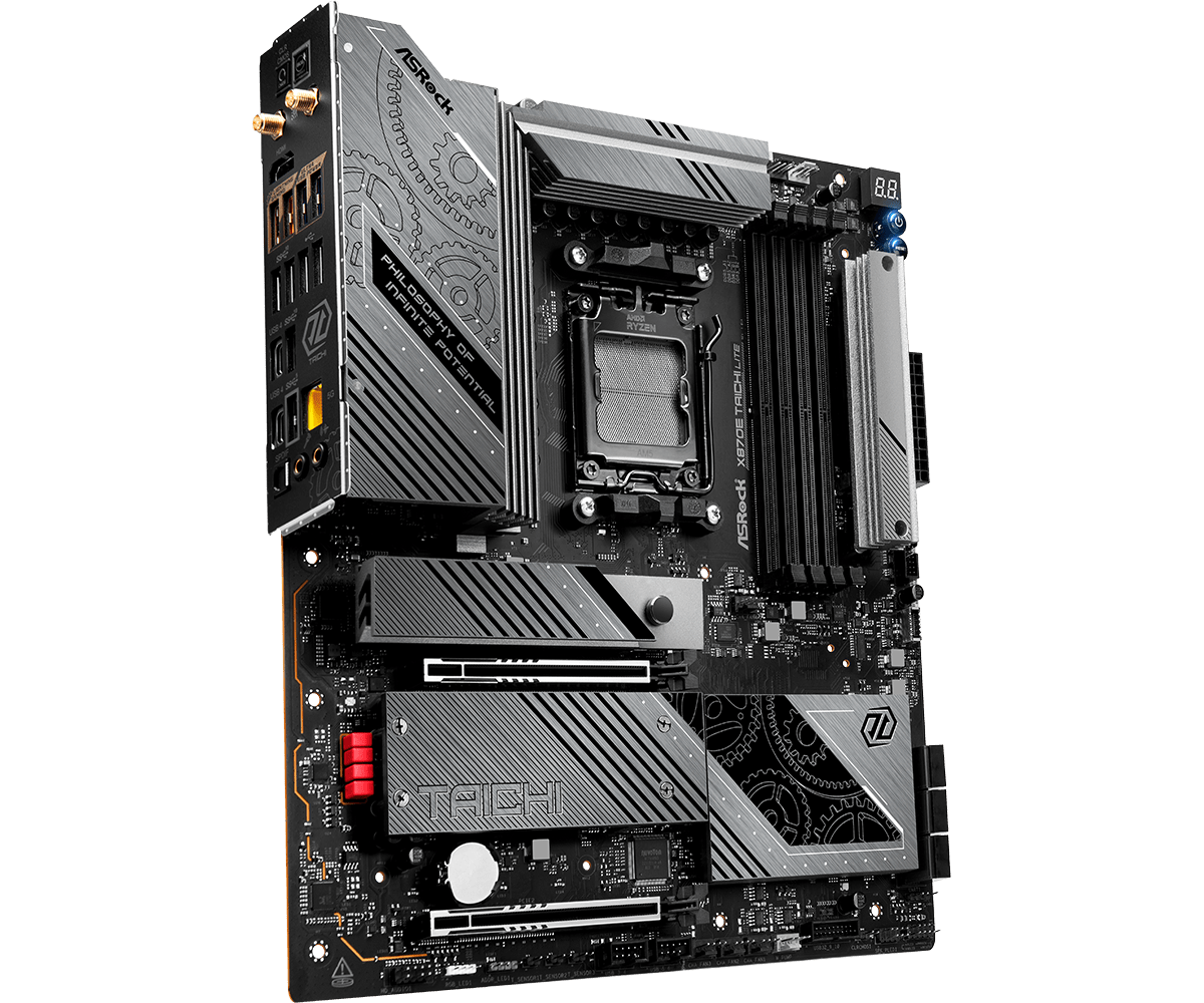 ASRock X870E Taichi Lite AM5 DDR5 ATX Motherboard - High Performance Gaming & Content Creation PC Build for AMD Ryzen 7000 Series Processors | Perfect for 4K Gaming, Video Editing & Streaming Setup