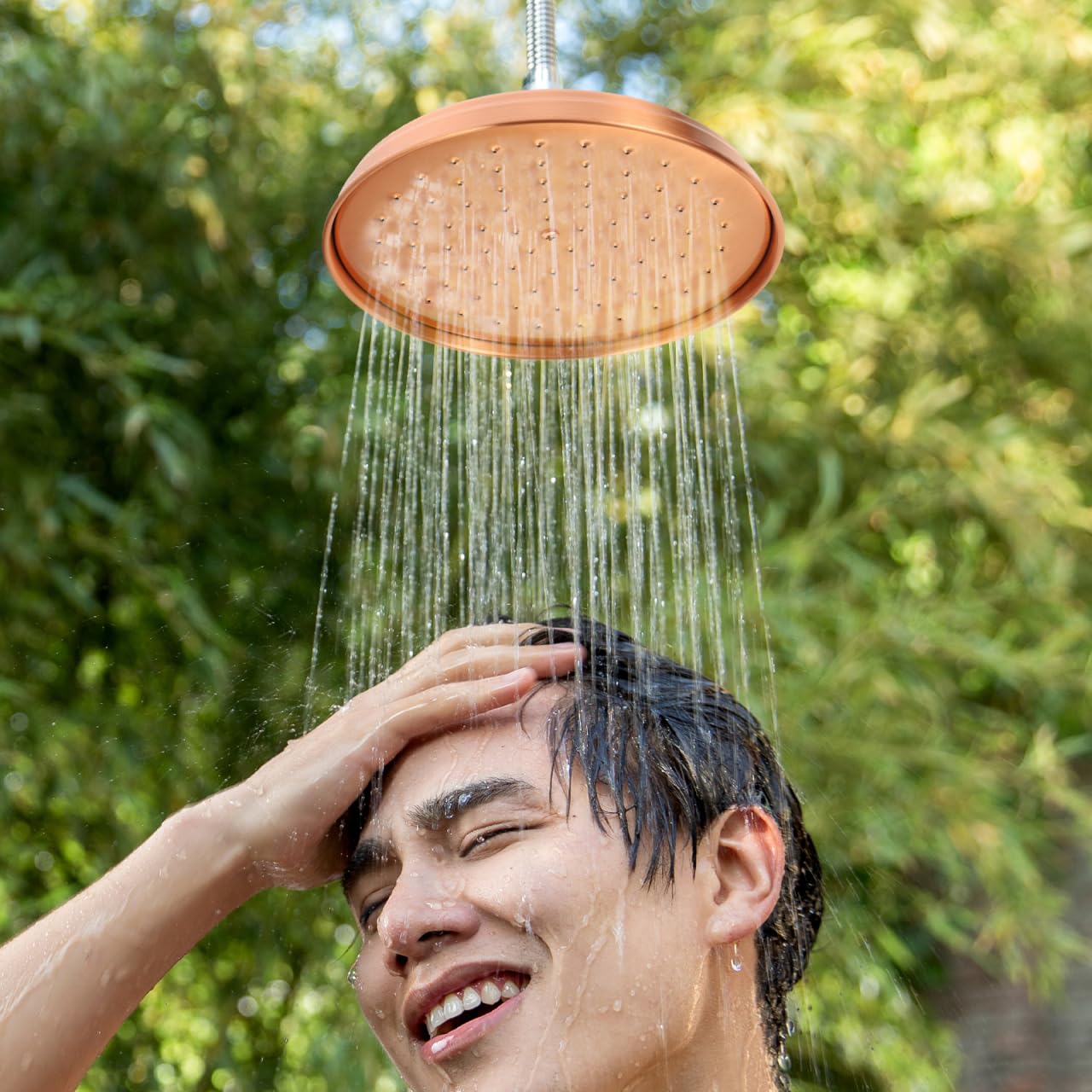 DOITOOL 7.8 Inch High Pressure Rainfall Shower Head - Round Vintage Antique Design, Waterfall Shower Head Replacement for Bathroom - Perfect for Spa-Like Experience and Relaxing Shower Time