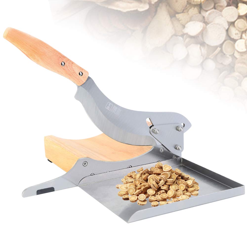 Premium Stainless Steel Herb Slicer Machine - Manual Chinese Medicine Cutter for Herbs, Beef Jerky, Dried Vegetables & Nougat | Commercial & Home Use | Perfect for Herbal Shops, Kitchens & Food Processing