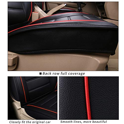Premium 3D Surround Luxury PU Leather Car Seat Covers Full Set (7-Seats) - Front & Rear Cushion | Airbag Compatible | Universal Fit for Most Cars, Trucks & SUVs | Perfect for Road Trips, Daily Commute & Family Protection