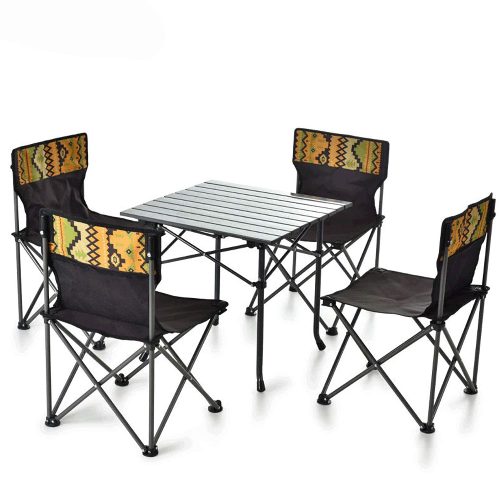 Ultra-Light 5-Piece Outdoor Camping Table and Chair Set - Portable Folding Picnic Furniture for BBQ, Beach, Backyard & Tailgating | Durable & Compact Design for Easy Travel & Storage