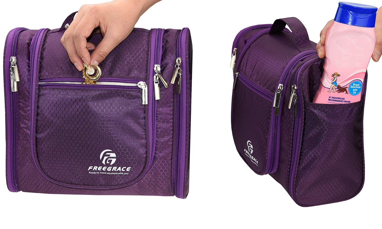 Extra Large Hanging Toiletry Bag - Premium Waterproof Travel Organizer for Men & Women | Durable Nylon Cosmetic & Shower Bag | Perfect for Toiletries, Makeup Brushes & Travel Essentials | Ideal for Camping, Gym & Vacation Trips