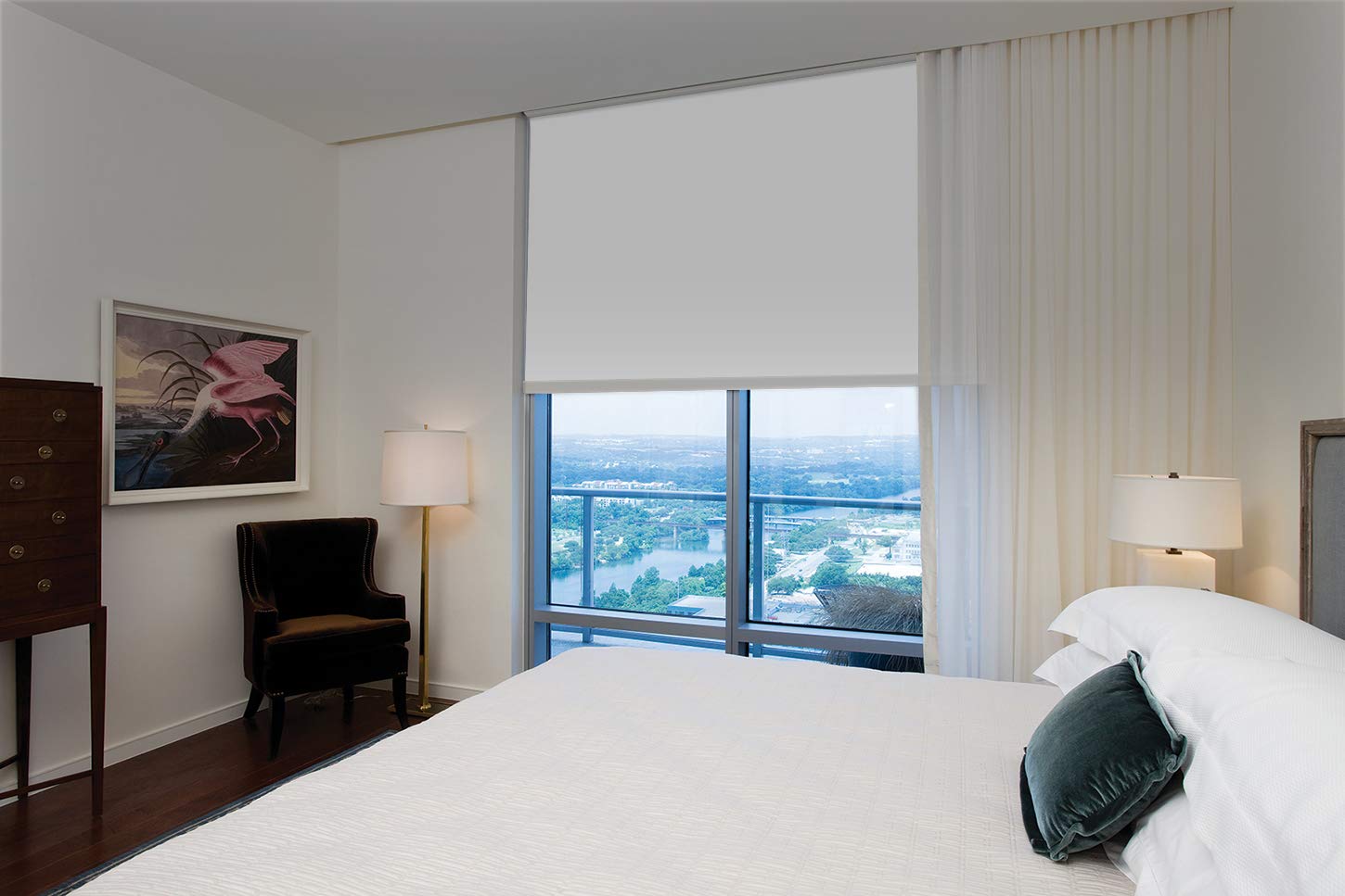 MiLin 100% Blackout Roller Shades - Custom Size Window Blinds for Home & Office | Light Gray 38
