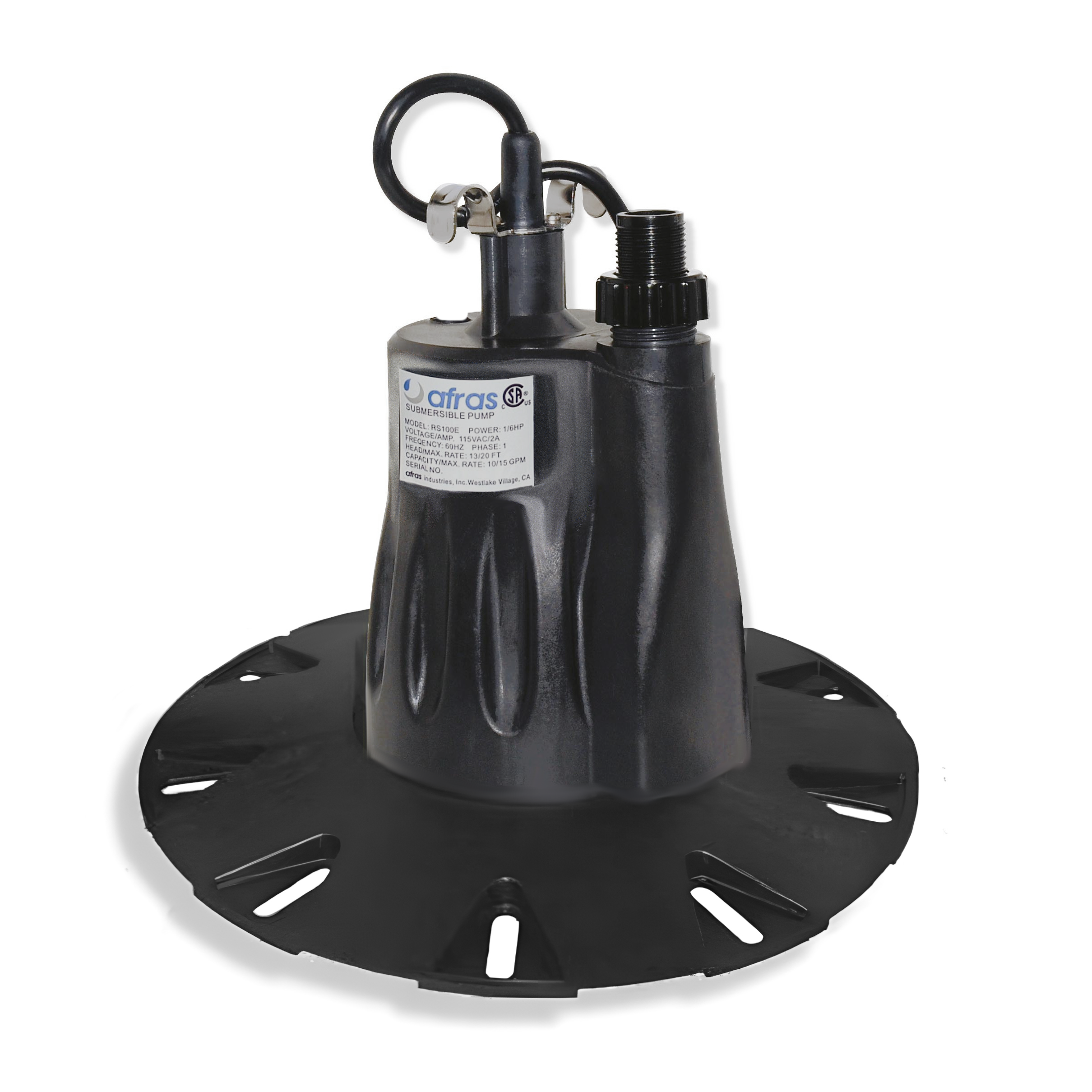 Afras RS200 1/4HP Submersible Pool Pump - Energy Efficient Water Pump for Inground & Above Ground Pools, Spas, Fountains - Quiet Operation for Backyard, Garden & Outdoor Water Features