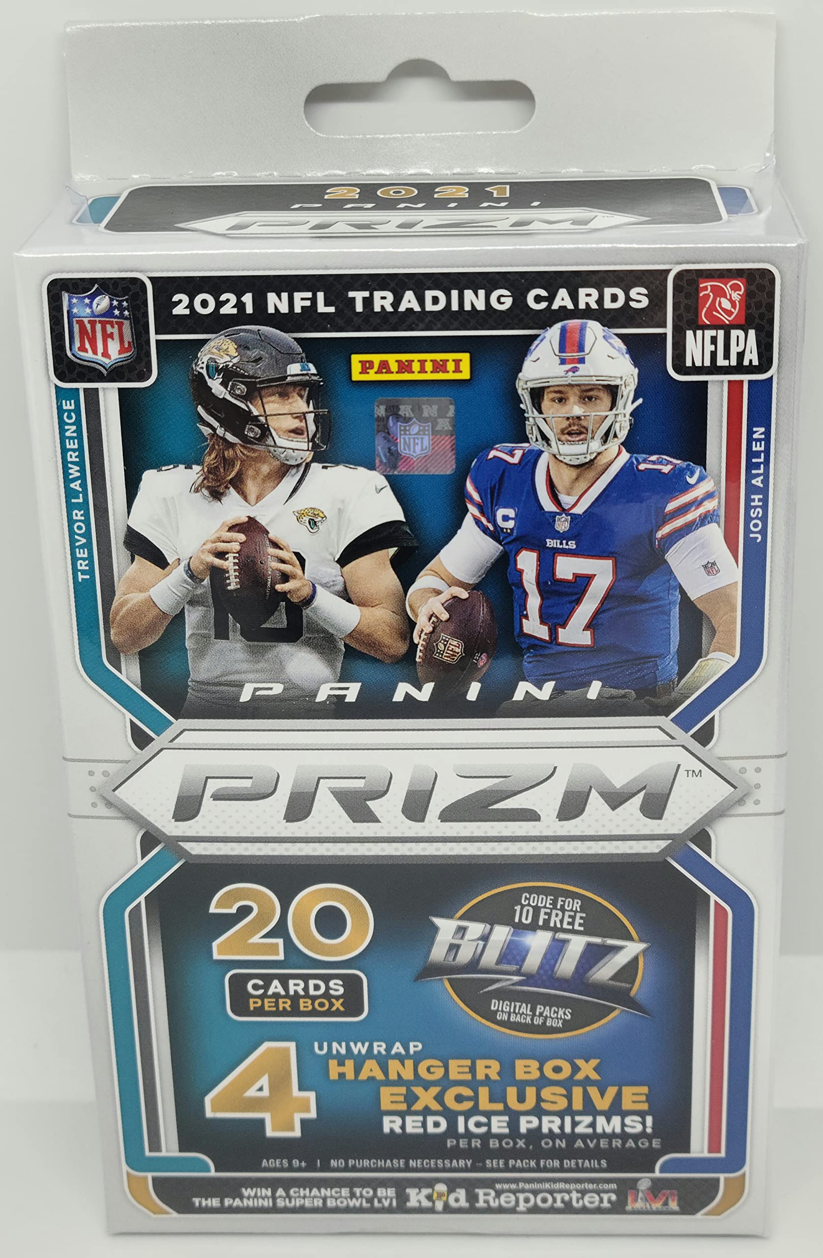 2021 Panini Prizm Football Trading Cards Hanger Box - 20 NFL Collectible Cards for Trading, Collecting & Fantasy Sports | Perfect for Sports Fans, Card Collectors & Gift Giving