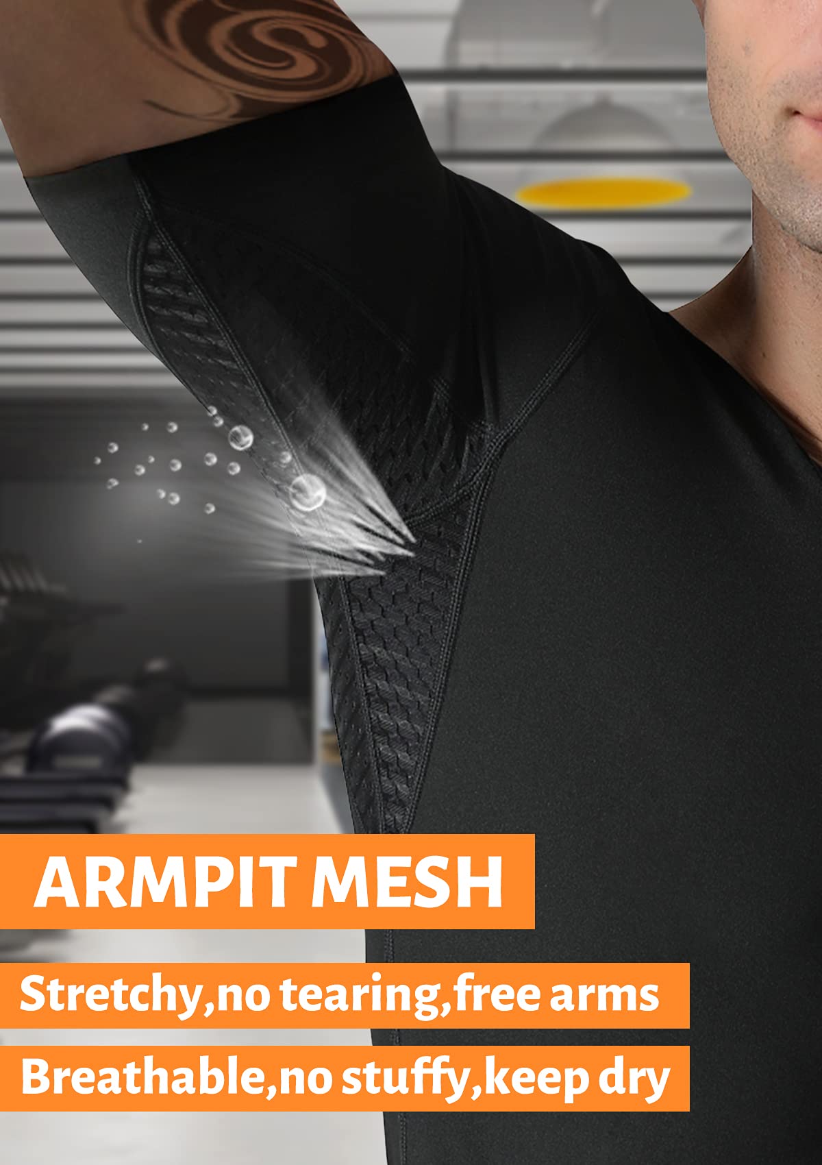 **Men's Sauna Shirt Sweat Suit - Slimming Vest & Workout Tank Top for Waist Training - Gym, Running, Weight Loss, and Fitness**