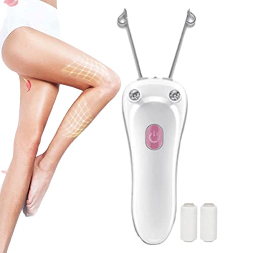 Electric Facial Hair Remover for Women - Cordless Rechargeable Epilator with Cotton Thread Technology, Painless Hair Removal for Face & Body | Perfect for Eyebrow Shaping, Upper Lip & Chin Hair Removal at Home