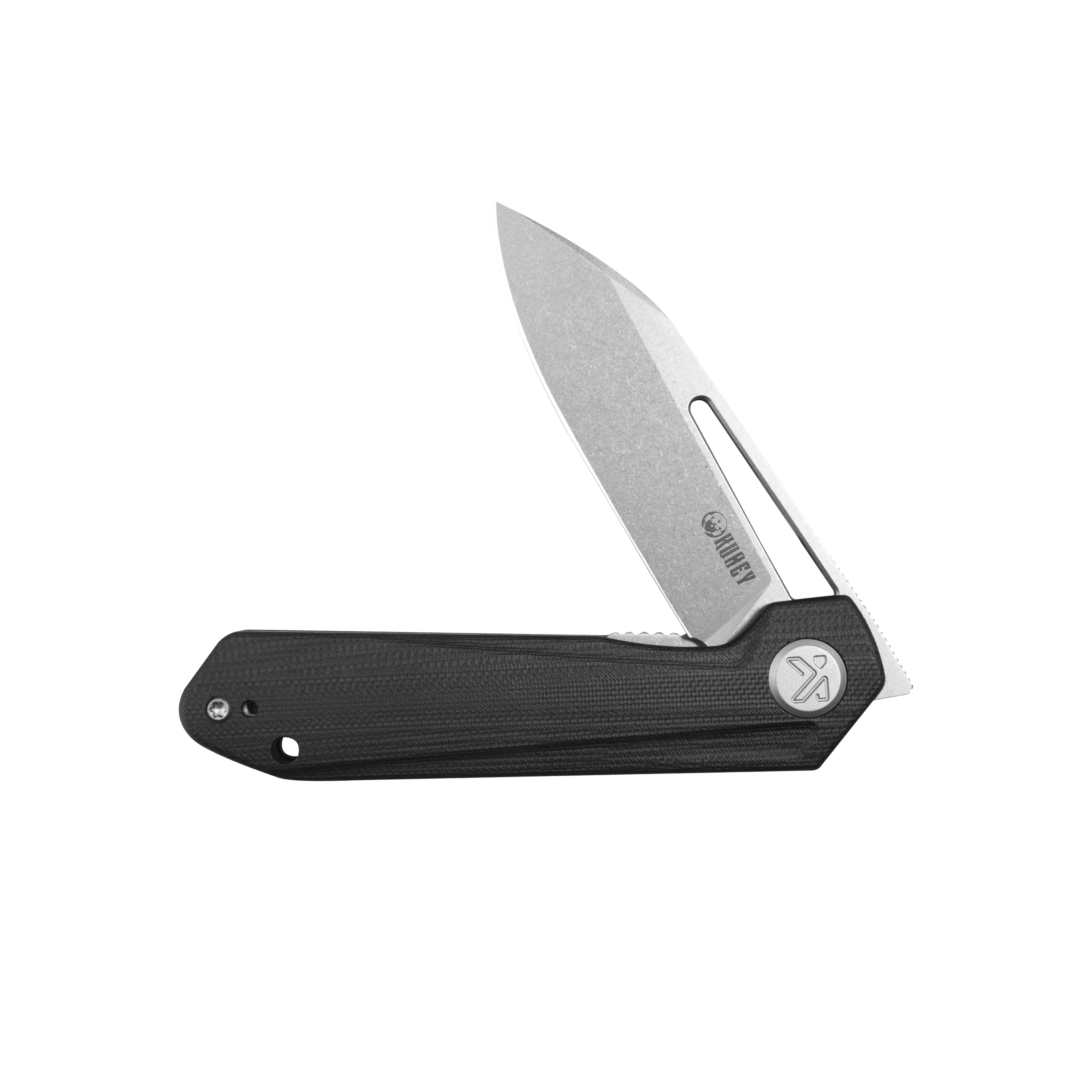 Kubey Royal CM Designs EDC Pocket Knife - Black G10 Handle, 2.99