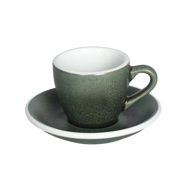 Loveramics Egg Cup and Saucer Set - Porcelain Breakfast Egg Holder with Matching Plate - Perfect for Soft Boiled Eggs, Yogurt, or Desserts at Home or Restaurant