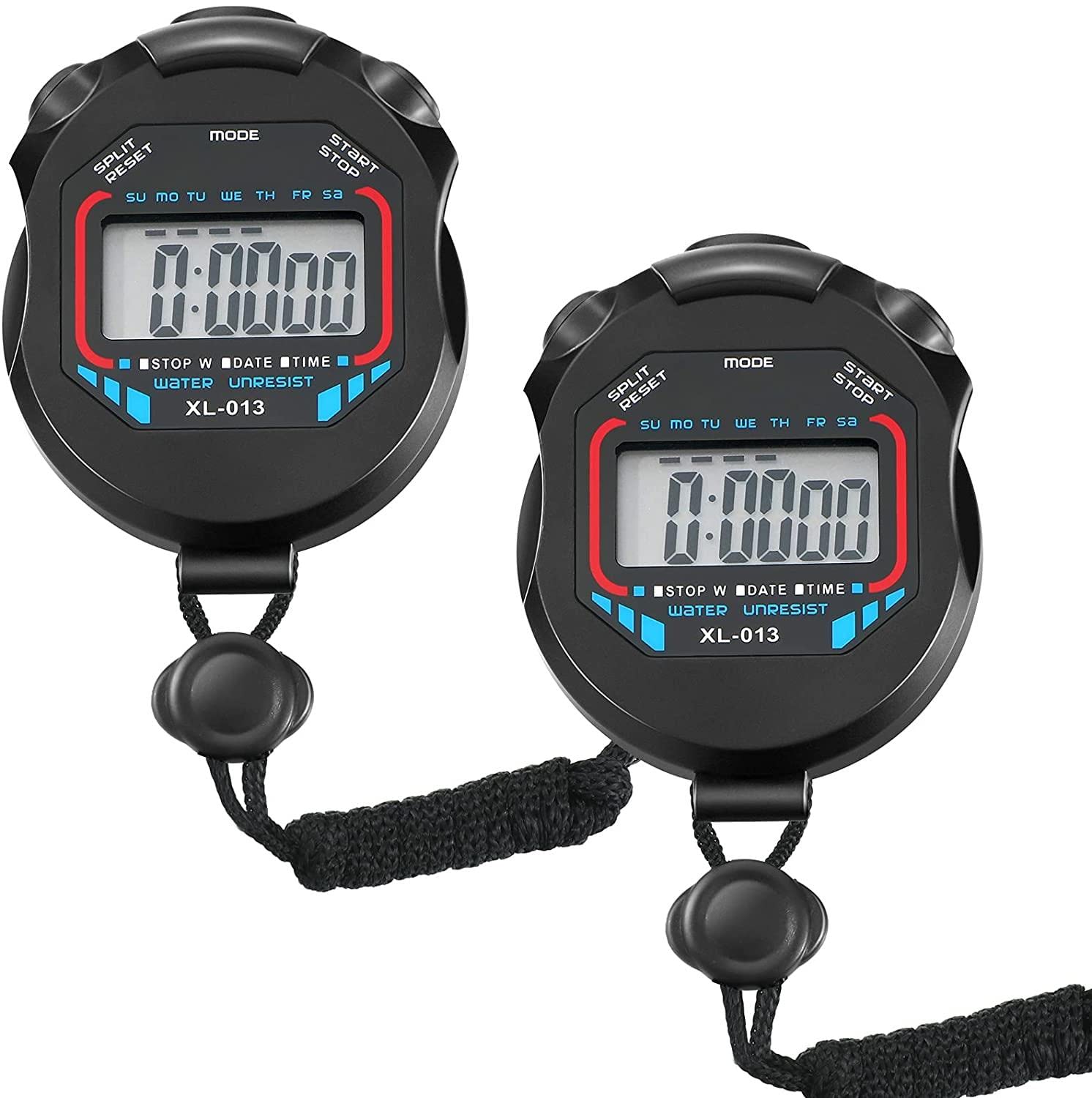 FomaTrade Waterproof Digital Stopwatch Timer - Large Display Sports Stopwatch with Interval Timer for Swimming, Running, and Fitness Training