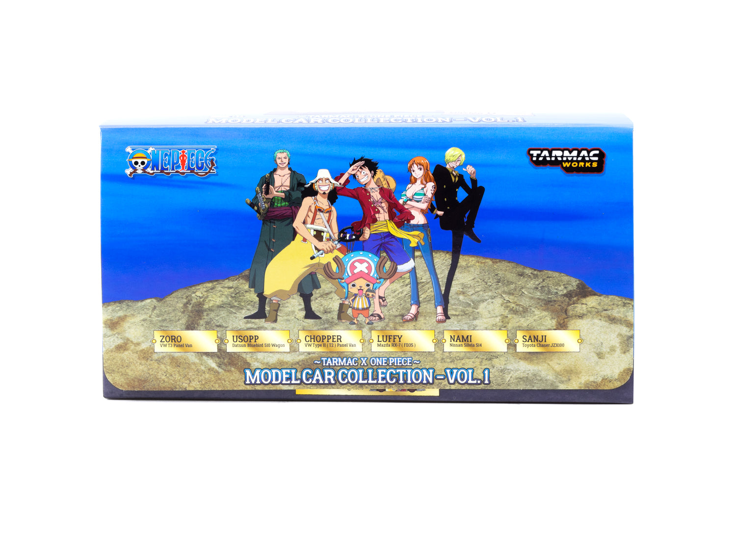 Tarmac Works x One Piece Model Car Collection VOL.1 - 6 Cars Set COLLAB64 | Anime-Themed Diecast Cars for Display & Collection | Perfect for Anime Fans, Car Enthusiasts & Gift Giving