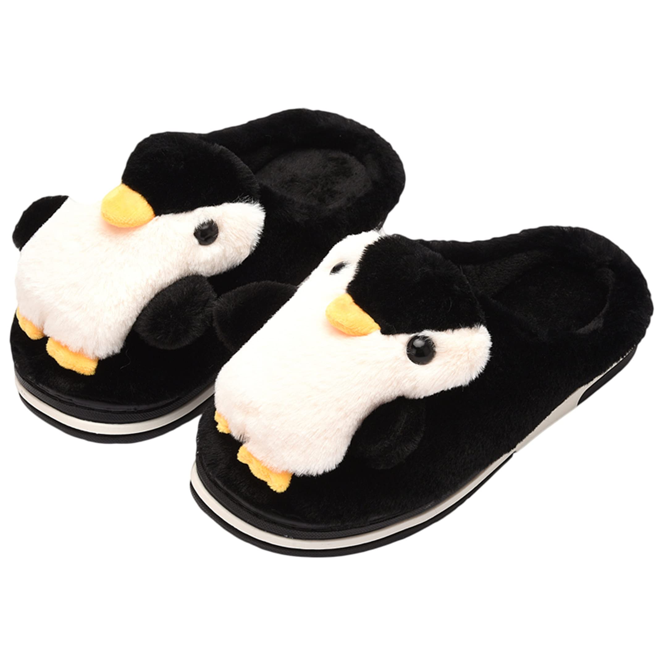 YILANLAN Women's Plush Winter Slippers - Cozy Animal Design Penguin House Shoes for Indoor Comfort & Warmth | Perfect for Lounging, Relaxing at Home