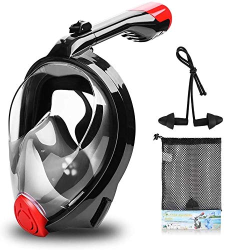 Full Face Snorkel Mask with Detachable Camera Mount - Anti-Fog Scuba Diving Goggles for Adults (Size L) - Perfect for Ocean Exploration, Underwater Photography & Beach Vacations