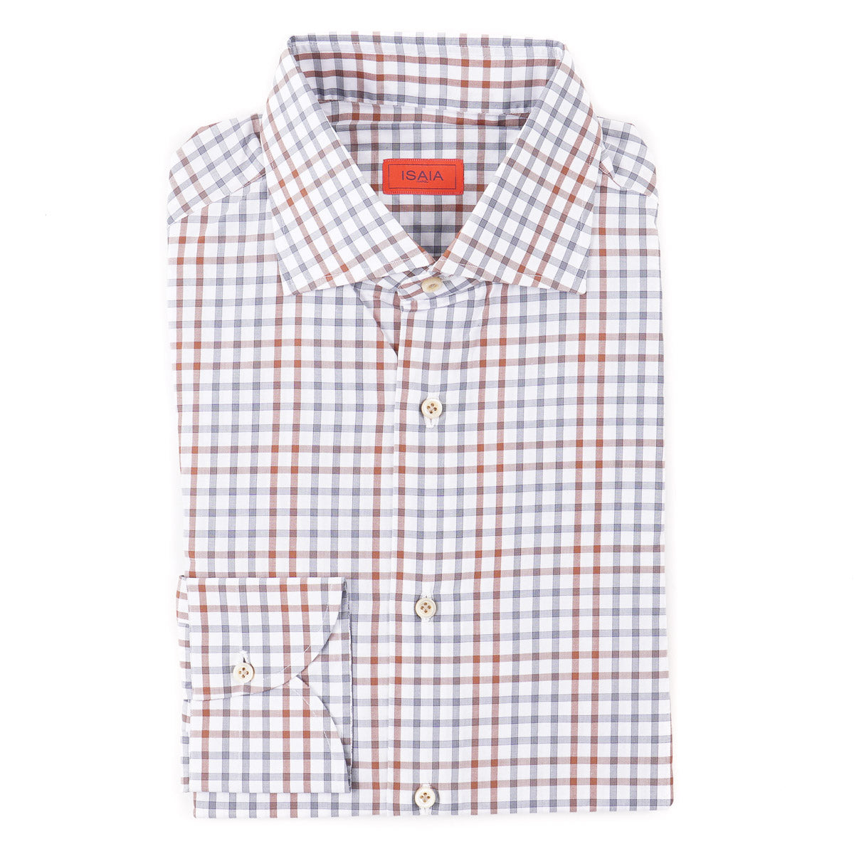 Isaia 'Italia' Regular Fit Cotton Shirt for Men | Premium Italian Dress Shirt | Business & Casual Wear | Office, Wedding & Special Occasions