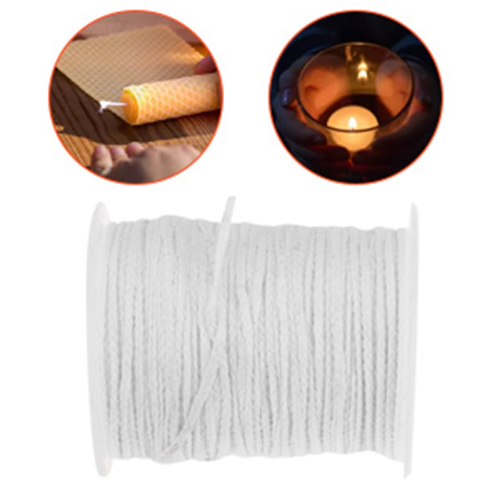 Premium 61m Cotton Candle Wick Spool - Eco-Friendly DIY Candle Making & Oil Lamp Wick Core for Handmade Candles, Wax Melts, and Home Decor Projects