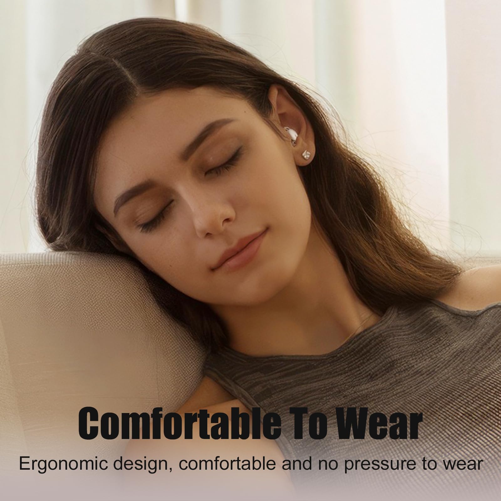 Wireless Bluetooth 5.3 Sleep Earbuds for Side Sleepers - Noise Cancelling Sleeping Headphones with 6H Playtime, Comfortable Fit Earplugs for Night Use | Perfect for Travel, Meditation & Insomnia Relief
